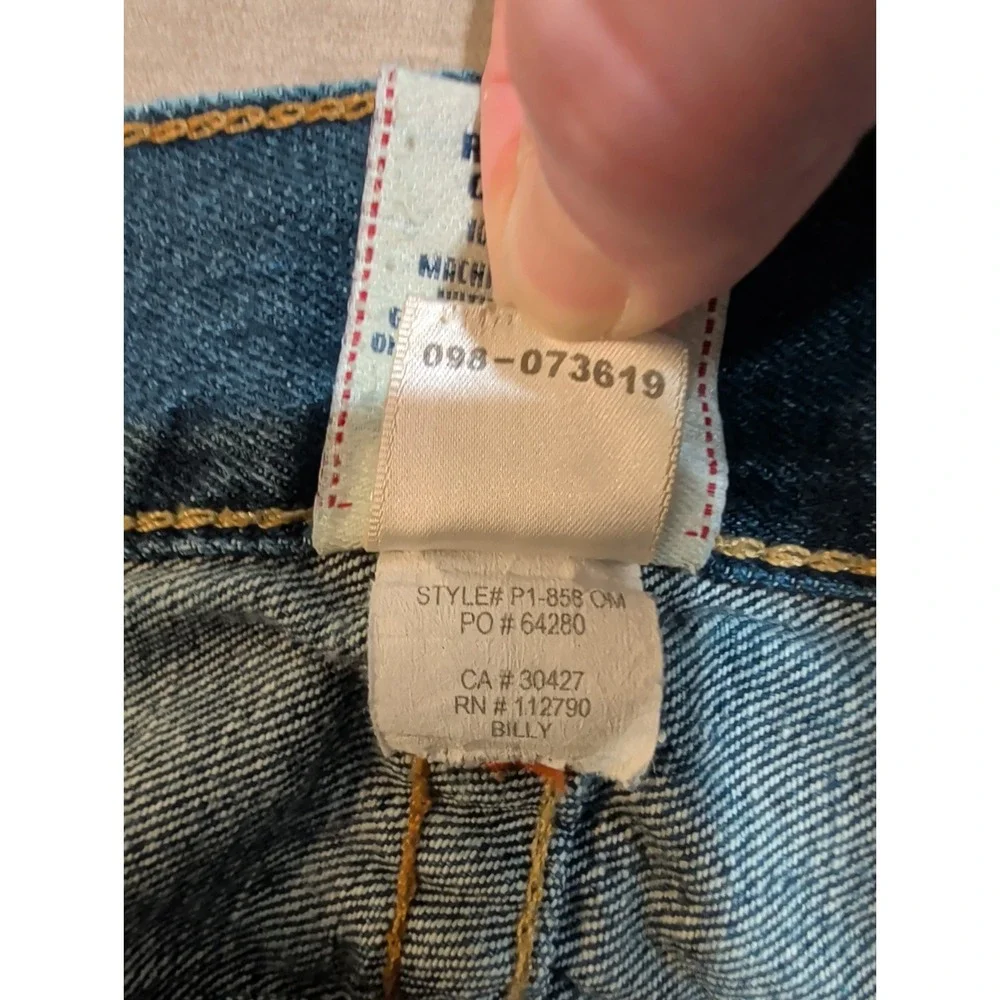 Vtg Y2K True Religion Billy Jeans Mens 33 Made in USA Straight Flap Pocket Denim